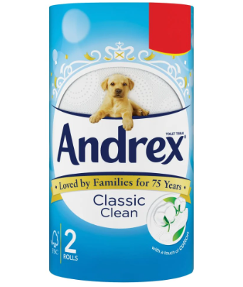 ANDREX TOILET TISSUE CLASSIC CLEAN - 2ROLL
