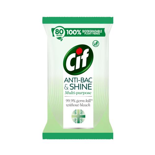 CIF BIODEGRADABLE ANTI BACTERIAL WIPES - 80&