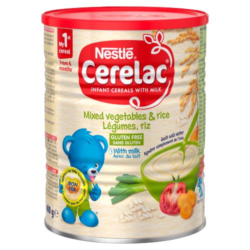 NESTLE CERELAC MIXED VEGETABLES & RICE WITH MILK - 400G