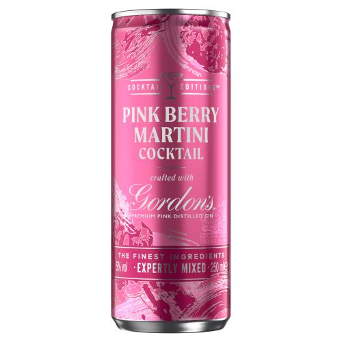 GORDONS PINK MARTINI COCKTAIL  CAN - 250ML