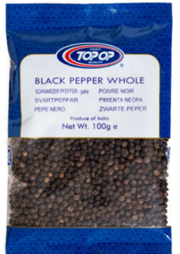 TOP-OP BLACK PEPPER WHOLE - 100G