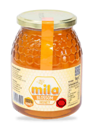 MILA  HONEY  ORGANIC  GLASS  JAR -1KG
