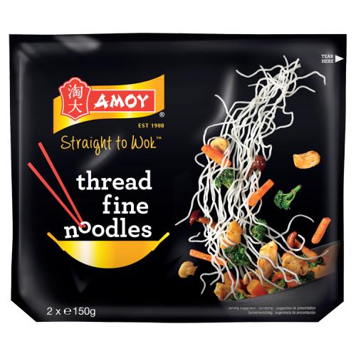 AMOY STRAIGHT TO WOK FINE THREAD NOODLES - 300G