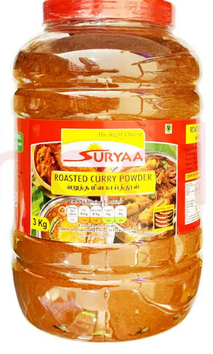 SURYAA ROASTED CURRY POWDER EXTRA HOT - 3KG
