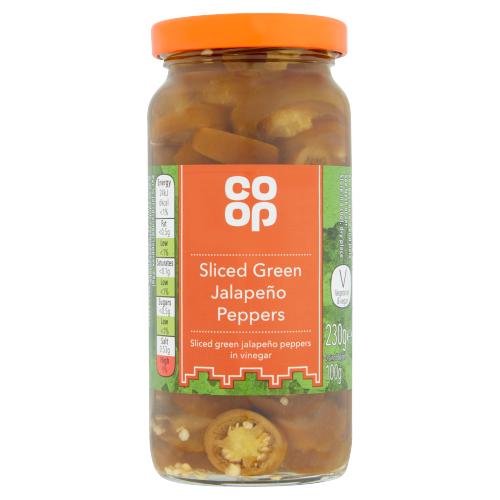 CO OP SLICED GREEN JALAPENO PEPPERS - 230G
