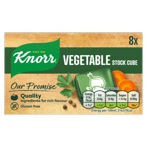KNORR STOCK CUBE VEGETABLE - 8S