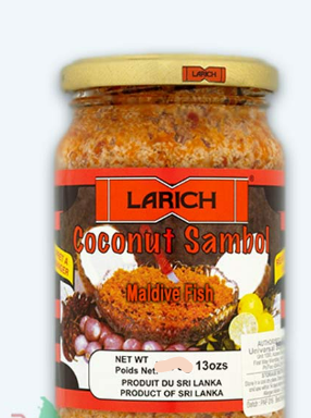 LARICH COCONUT SAMBOL WITH MALDIVE FISH - 350G