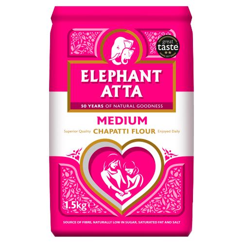 ELEPHANT ATTA MEDIUM CHAPATTI FLOUR - 1.5KG