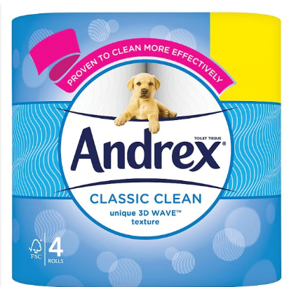 ANDREX TOILET TISSUE CLASSIC CLEAN - 4ROLL