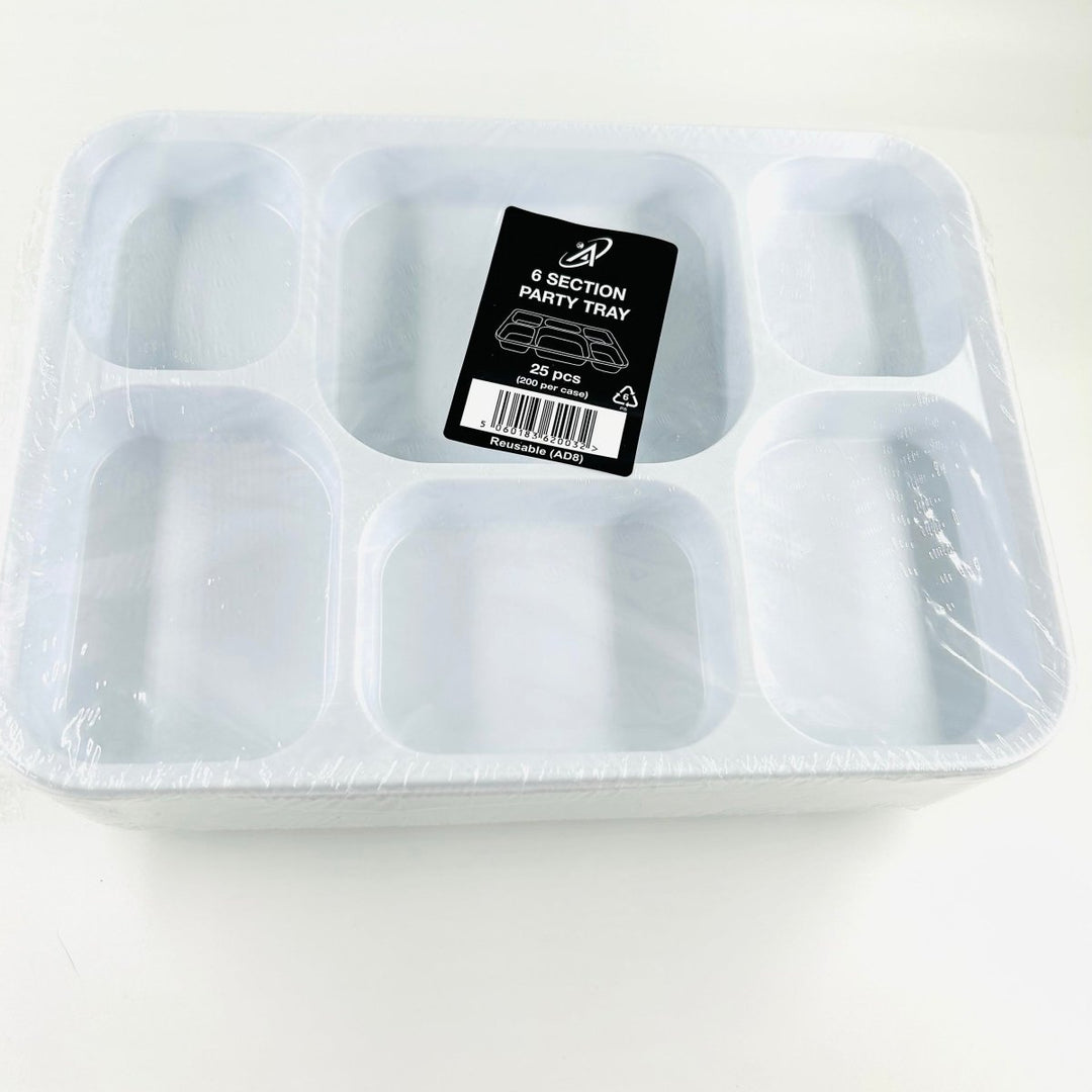 6 HEAVY DUTY COMPARTMENT TRAYS - 25PACK - ALLI BHAVAN