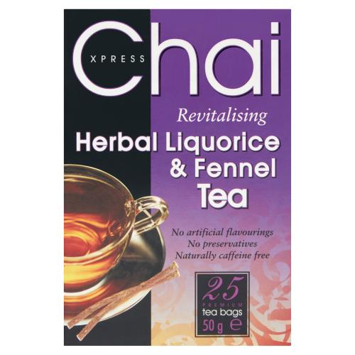 CHAI EXPRESS HERBAL LIQUORICE AND FENNEL TEA - 50G