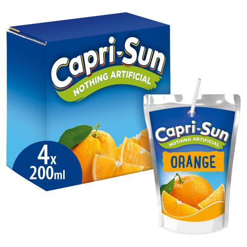 CAPRI SUN ORANGE 4PK - 200ML