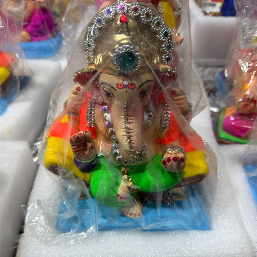 8inch Ganesha Clay Decor Statue - Each - ALLI BHAVAN