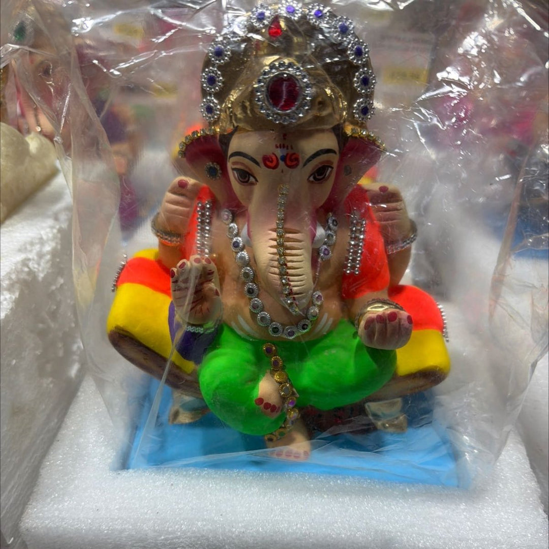 8inch Ganesha Clay Decor Statue - Each - ALLI BHAVAN