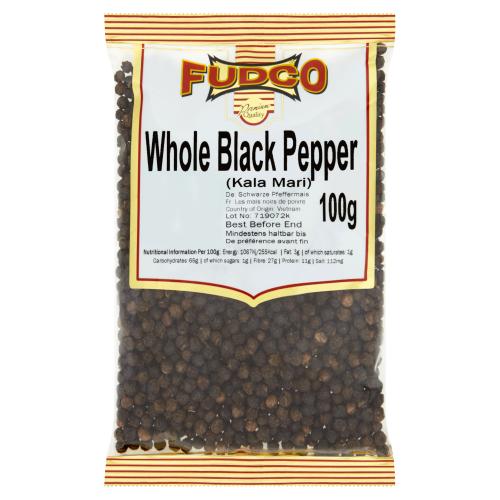 FUDCO WHOLE BLACK PEPPER (KALA MARI) - 100G