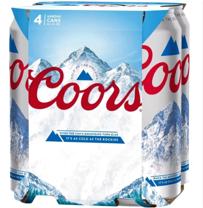 COORS 4PACK X 400ML