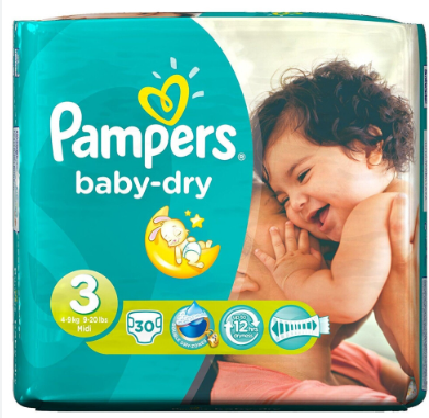 PAMPERS BABY - DRY SIZE 3 - 30'S