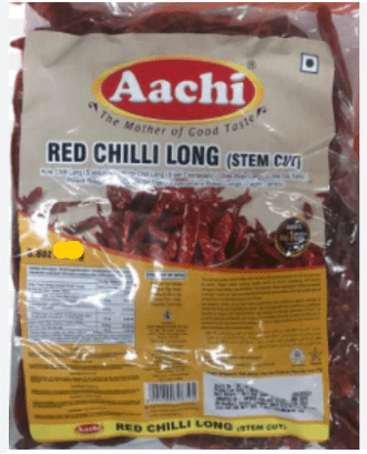 AACHI RED CHILLIES LONG (STEM CUT) - 250G - AACHI