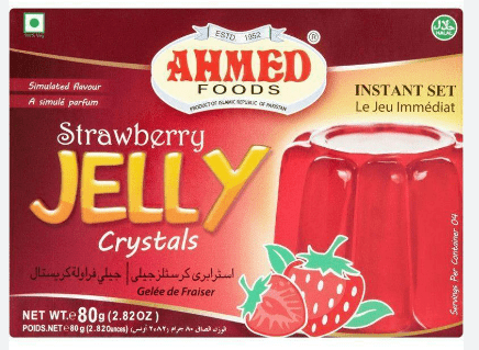 AHMED FOODS STRAWBERRY JELLY CRYSTALS - 80G - AHMED FOODS