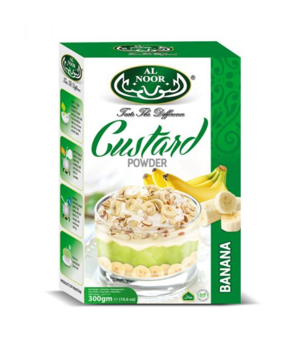 AL NOOR CUSTARD POWDER (BANANA FLAVOUR) - 300G - AL NOOR