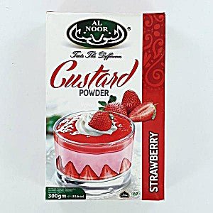 AL NOOR CUSTARD POWDER (STRAWBERRY FLAVOUR) - 300G - AL NOOR