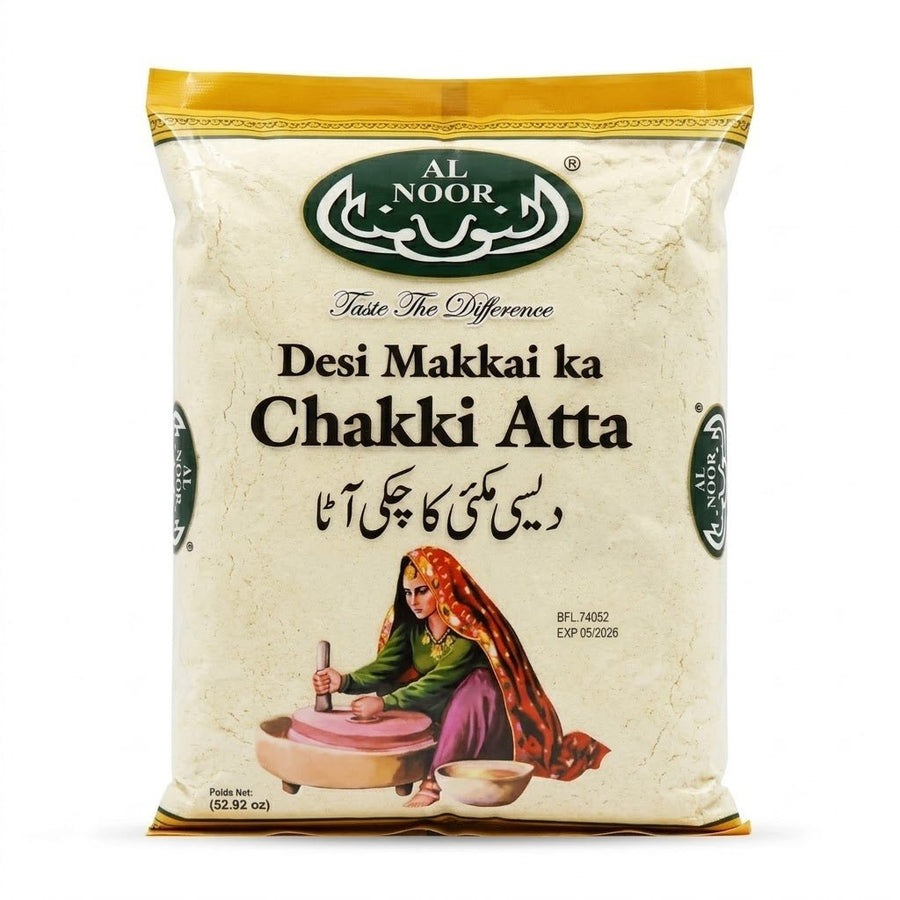 Al Noor Desi Makkai Ka Chakki Atta - 1.5kg - AL NOOR