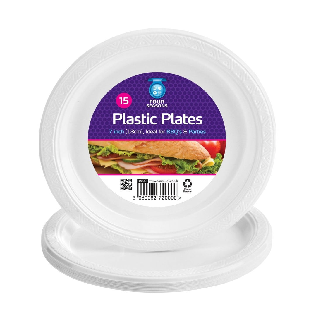 ALL SEASONS PLASTIC PLATES - 15 PACK - ALL SEASONS