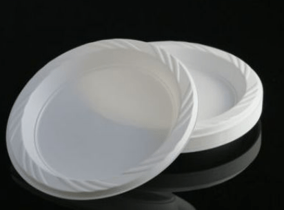 ALLI BHAVAN 9" DEEP WHITE PLASTIC PLATES - 25 PACK - ALLI BHAVAN