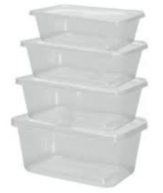 ALLI BHAVAN PLASTIC CONTAINERS WITH LIDS 650 ML - 5 PACK - ALLI BHAVAN