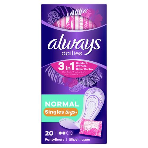 ALWAYS DAILIES LINER NORMAL 20S - 20PK - ALWAYS