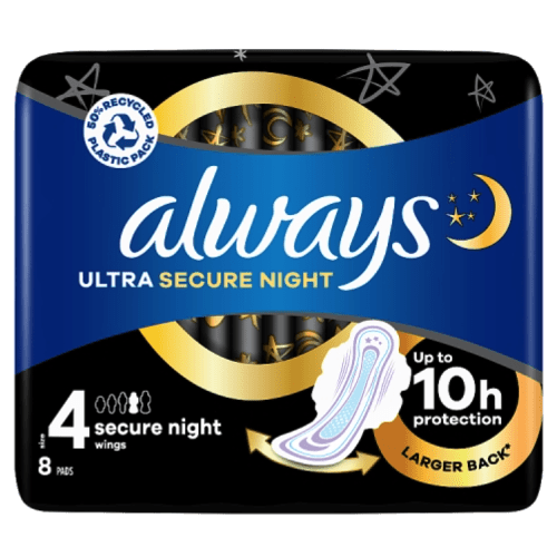 ALWAYS ULA SECURE NIGHT WINGS - 8PK - ALWAYS