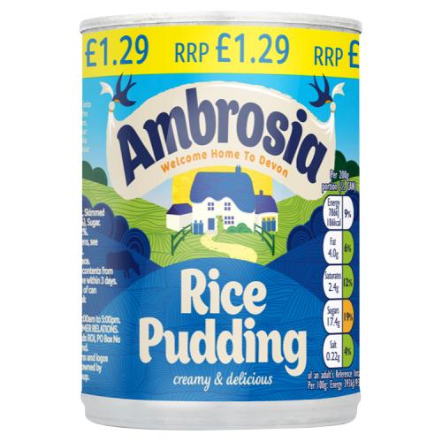 AMBROSIA RICE PUDDING - 400G - AMBROSIA