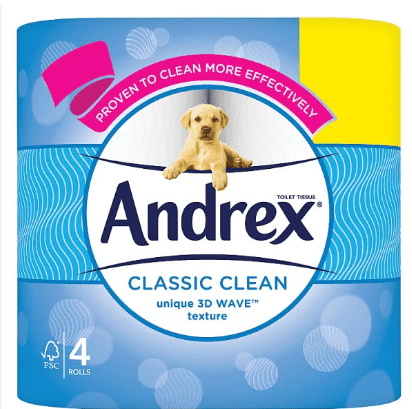 ANDREX TOILET TISSUE CLASSIC CLEAN - 4ROLL - ANDREX