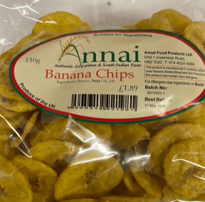 ANNAI BANANA CHIPS 150G - ANNAI