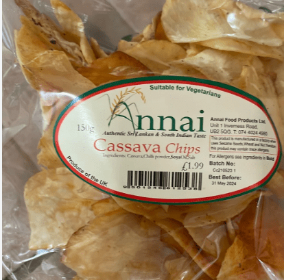 ANNAI CASSAVA CHIPS 150G - ANNAI