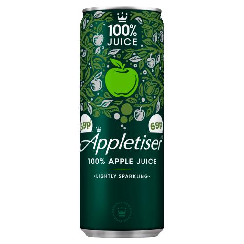 APPLETISER SPARKLING JUICE DRINK CAN - 250ML - APPLETISER