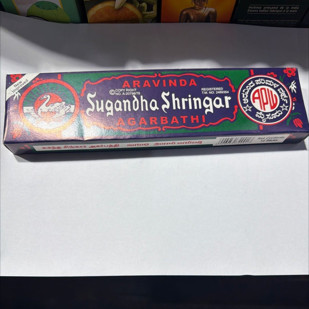 Aravinda Sugandha Shringar Agarbathi -12sticks - ARAVINDHA