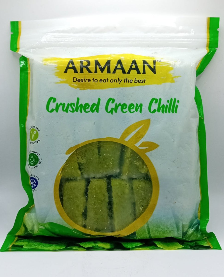 ARMAAN CRUSHED GREEN CHILLI - 400G - Branded