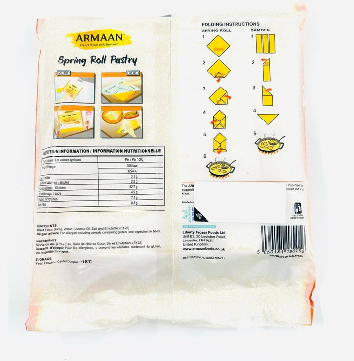 ARMAAN SPRING ROLL PASTRY - 400G - Branded