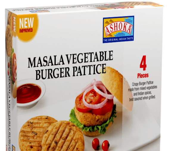 ASHOKA MASALA VEGETABLE BURGER PATTICE (4 PIECES) - 300G - ASHOKA