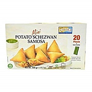 ASHOKA MINI POTATO SCHEZWAN SAMOSA (FAMILY PACK) - 800G - ASHOKA