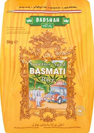 BADSHAH SUPERIOR AGED BASMATI RICE - 5KG - BADSHAH