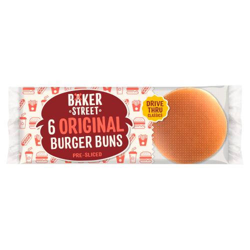 BAKER ST BURGER BUNS - 6PK - BAKER ST