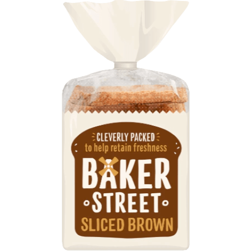 BAKER STREET SLICED BROWN BREAD - 600G - BAKER STREET