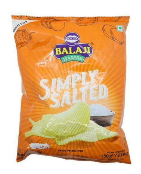 BALAJI SIMPLY SALTED CRISPS - 150G - BALAJI