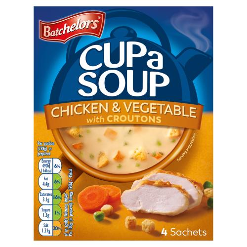 BATCHELORS CUP A SOUP GRANULES CASSEROLE CHICKEN & VEG - 110G - BATCHLOR