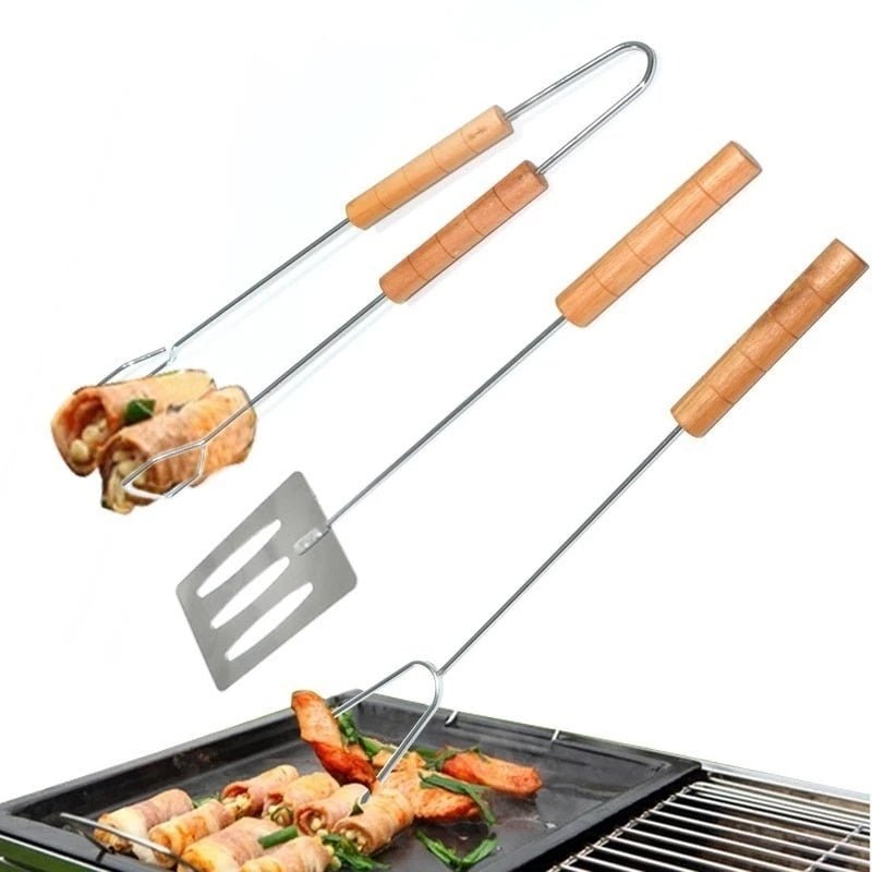 BBQ TONGS FORK GRIP - Branded