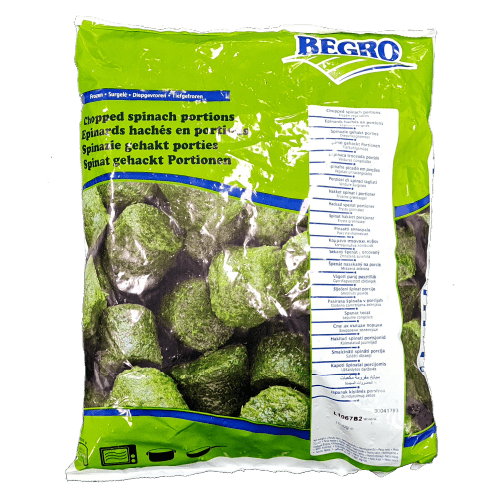 BEGRO CHOPPED SPINACH PORTIONS - 1KG - BEGRO