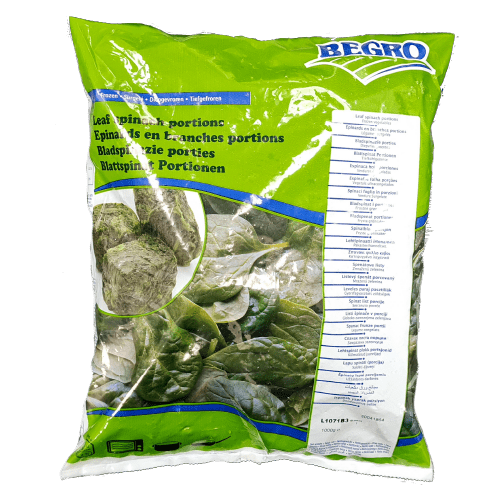 BEGRO LEAF SPINACH PORTIONS - 1KG - VSPLEAF