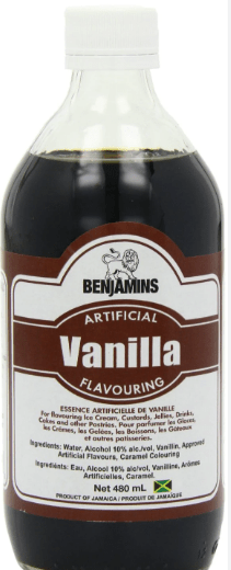 BENJAMINS ARTIFICIAL VANILLA FLAVOURING - 480ML - BENJAMINS